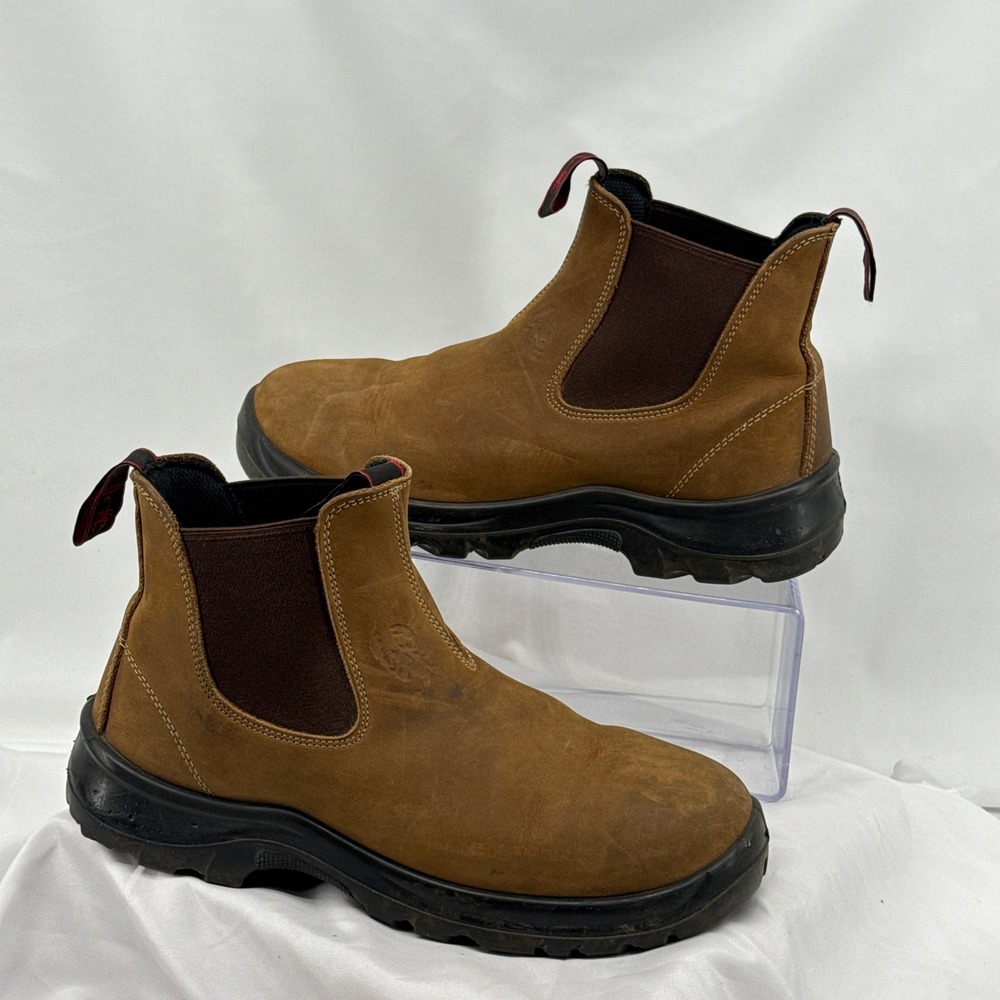 Scorpion Work Boots Mens EU 44 Brown Leather Pull On Soft Midsole Chelsea Boot